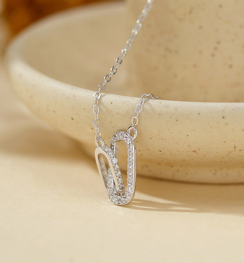 Double Oval Heart Necklace