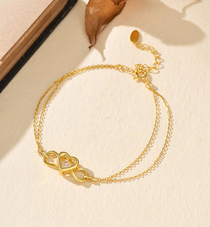 Sparkling Infinity Heart Bracelet