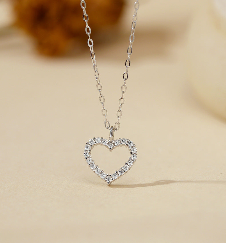 Shimmer Heart Frame Necklace
