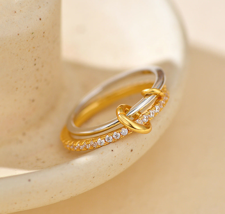 Double Layer Circle Ring