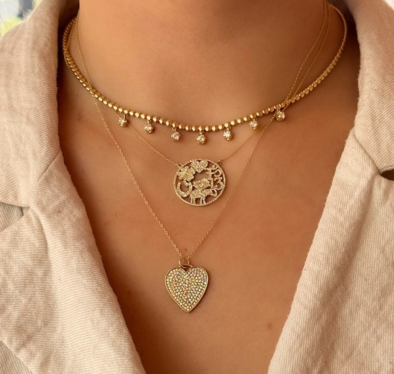 Pavé Heart Pendant Necklace