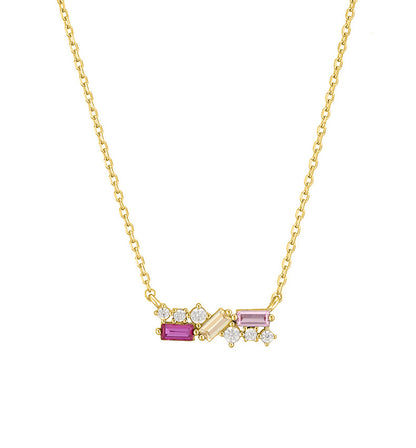 Tri-Color Sparkle Necklace