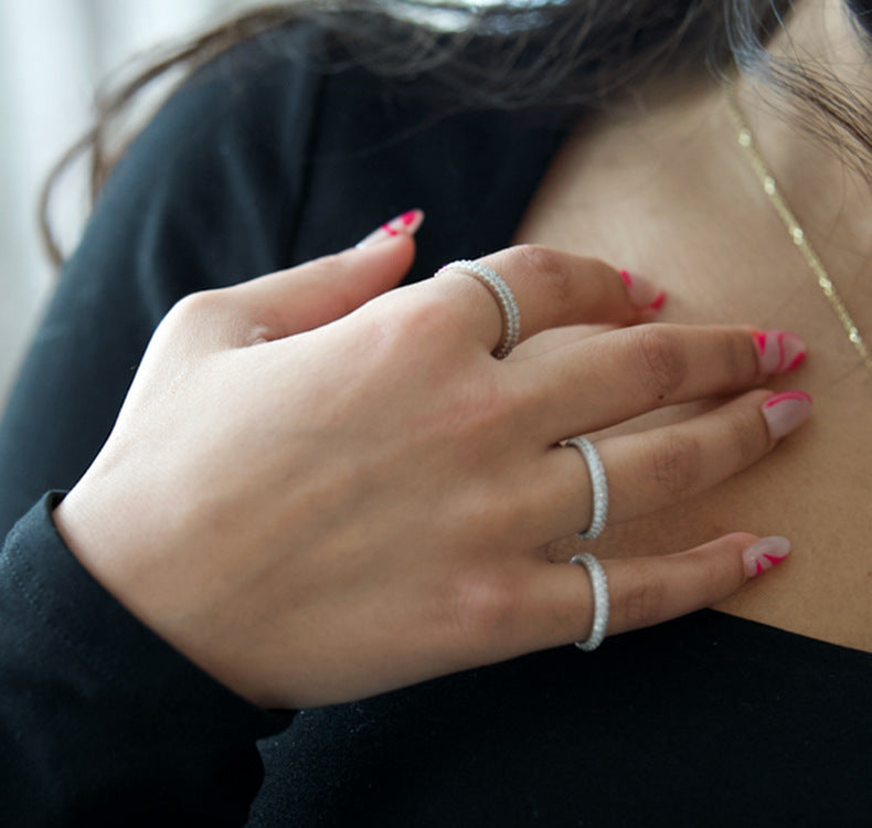 Double Row Sparkle Band Ring