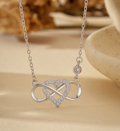 Intertwined Heart and Infinity Necklace