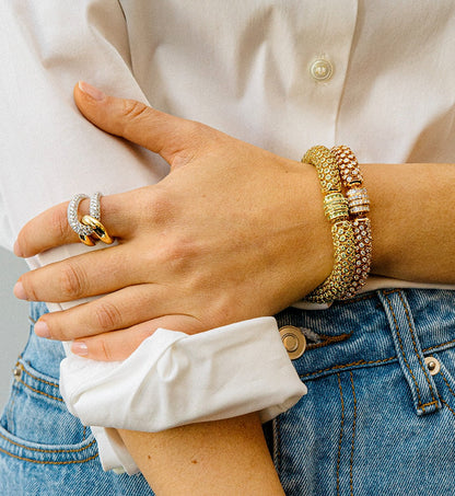 Crisscross Sparkling Ring