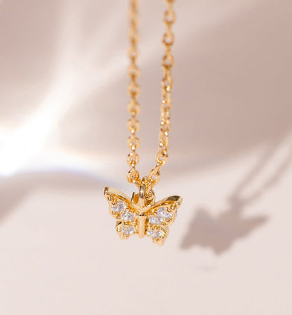Dainty Butterfly Pendant Necklace