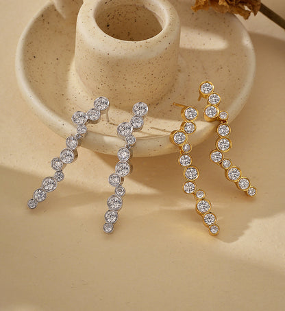 Cascading Pavé Drop Earrings