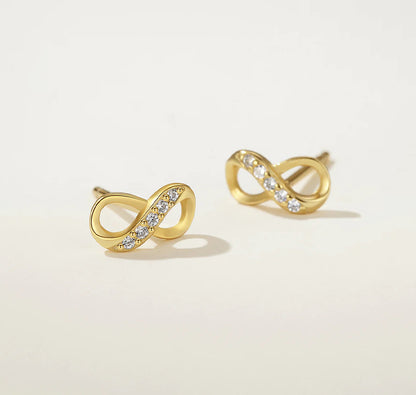 Infinity Spark Stud Earrings