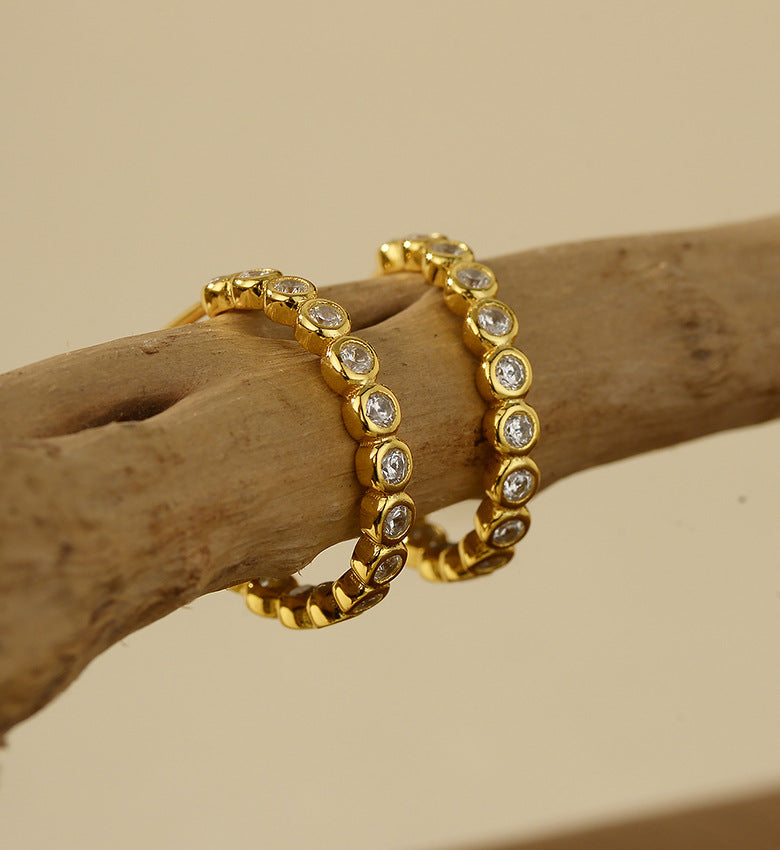 C-Shaped Hoop Earrings