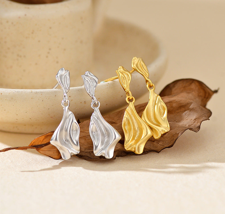 Twisted Leaf Drop Earrings
