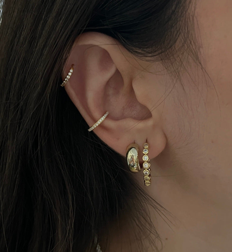 C-Shaped Hoop Earrings