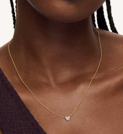 Sliding Heart Pendant Necklace