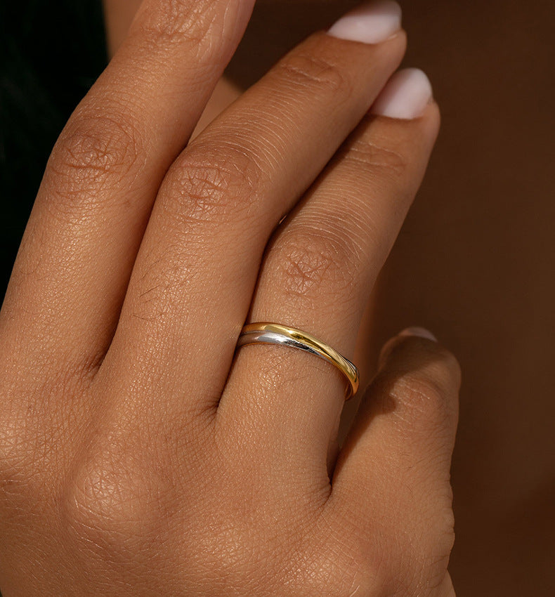 Two-Tone Crossover Ring