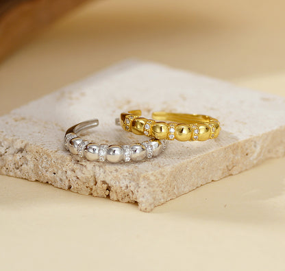 Sparkling Sphere Accent Ring