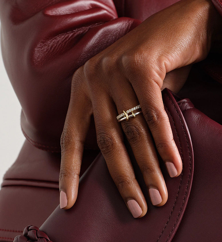 Double Layer Circle Ring