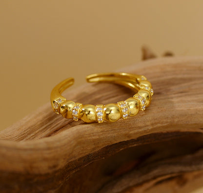 Sparkling Sphere Accent Ring