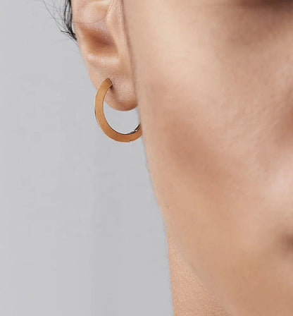 Sleek Flat Hoop Earrings