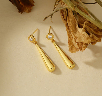 Icy Drop Long Earrings