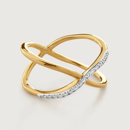 Crisscross Dual Band Ring