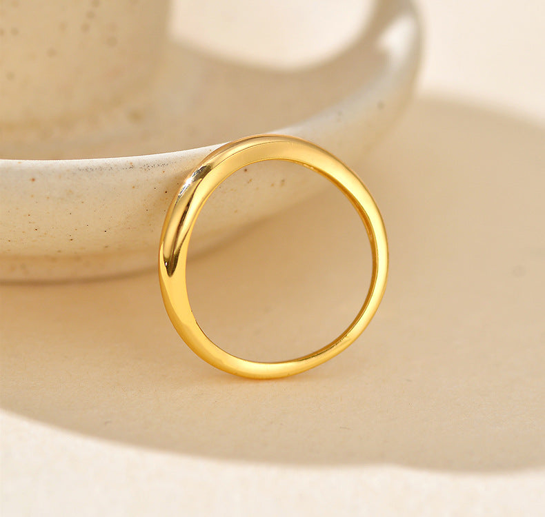 Minimalist Wavy Stacking Ring