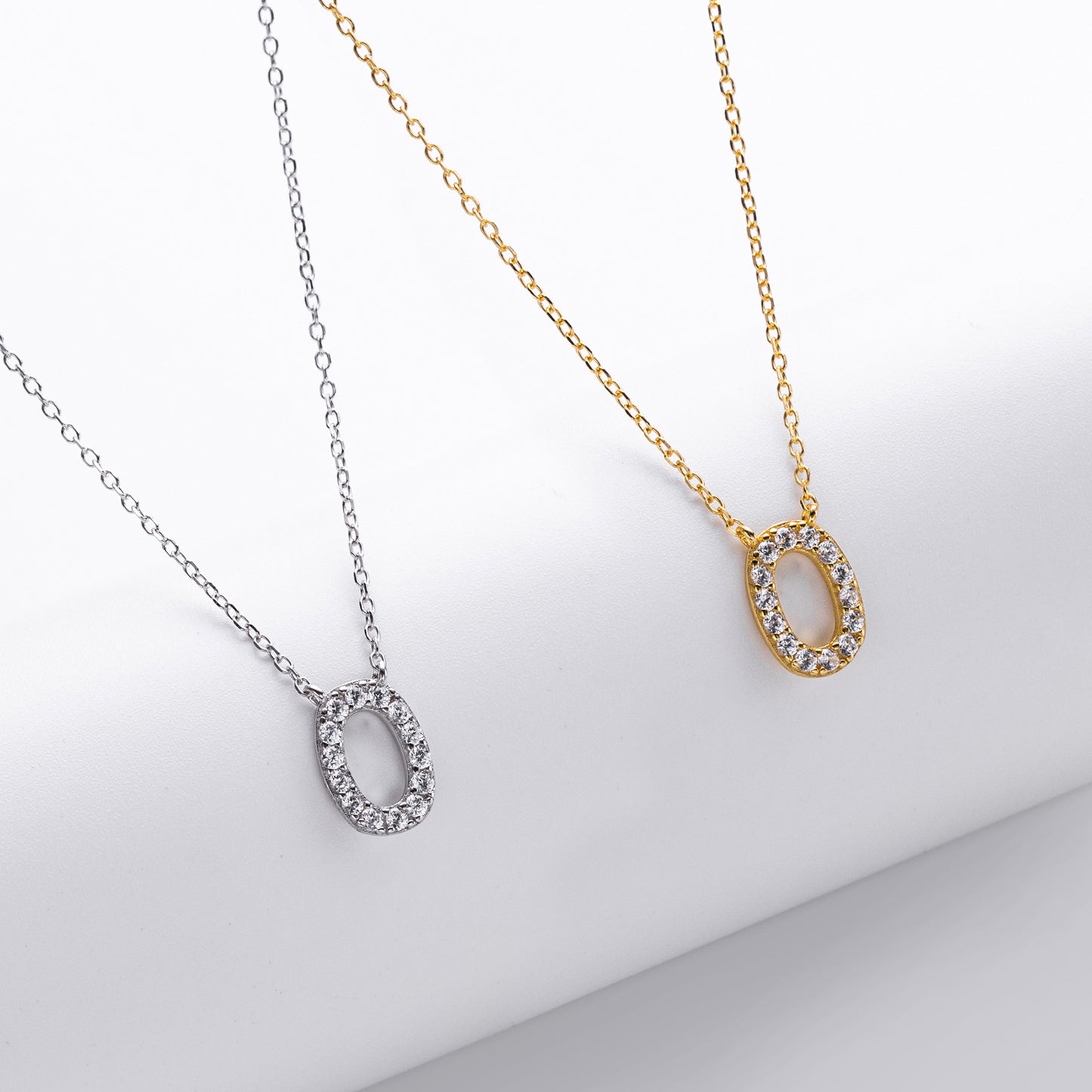 Initial Shine Pendant Necklace