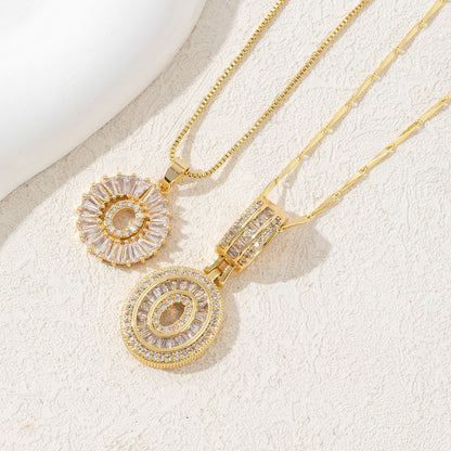 Twin Spark Initial Necklace Set