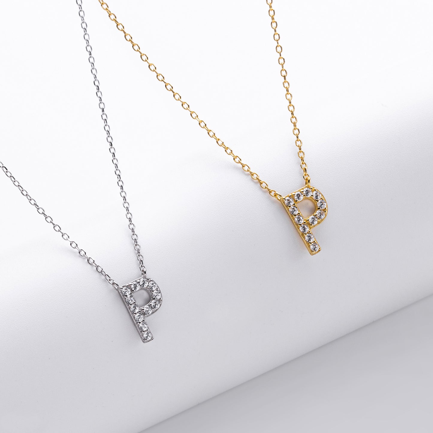 Initial Shine Pendant Necklace