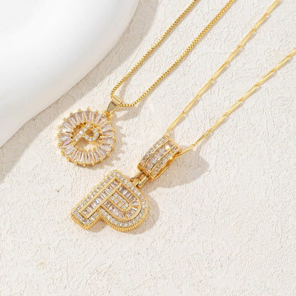 Twin Spark Initial Necklace Set