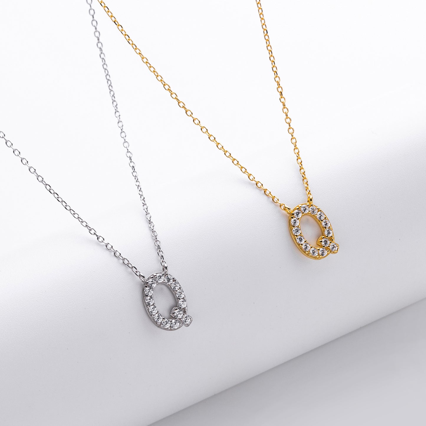 Initial Shine Pendant Necklace