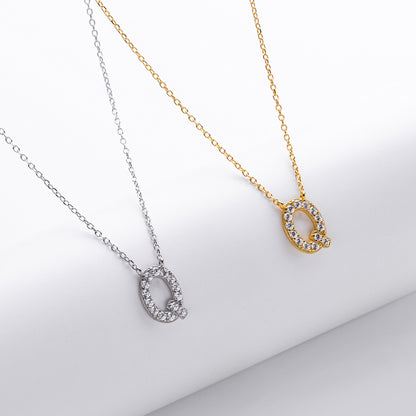 Initial Shine Pendant Necklace