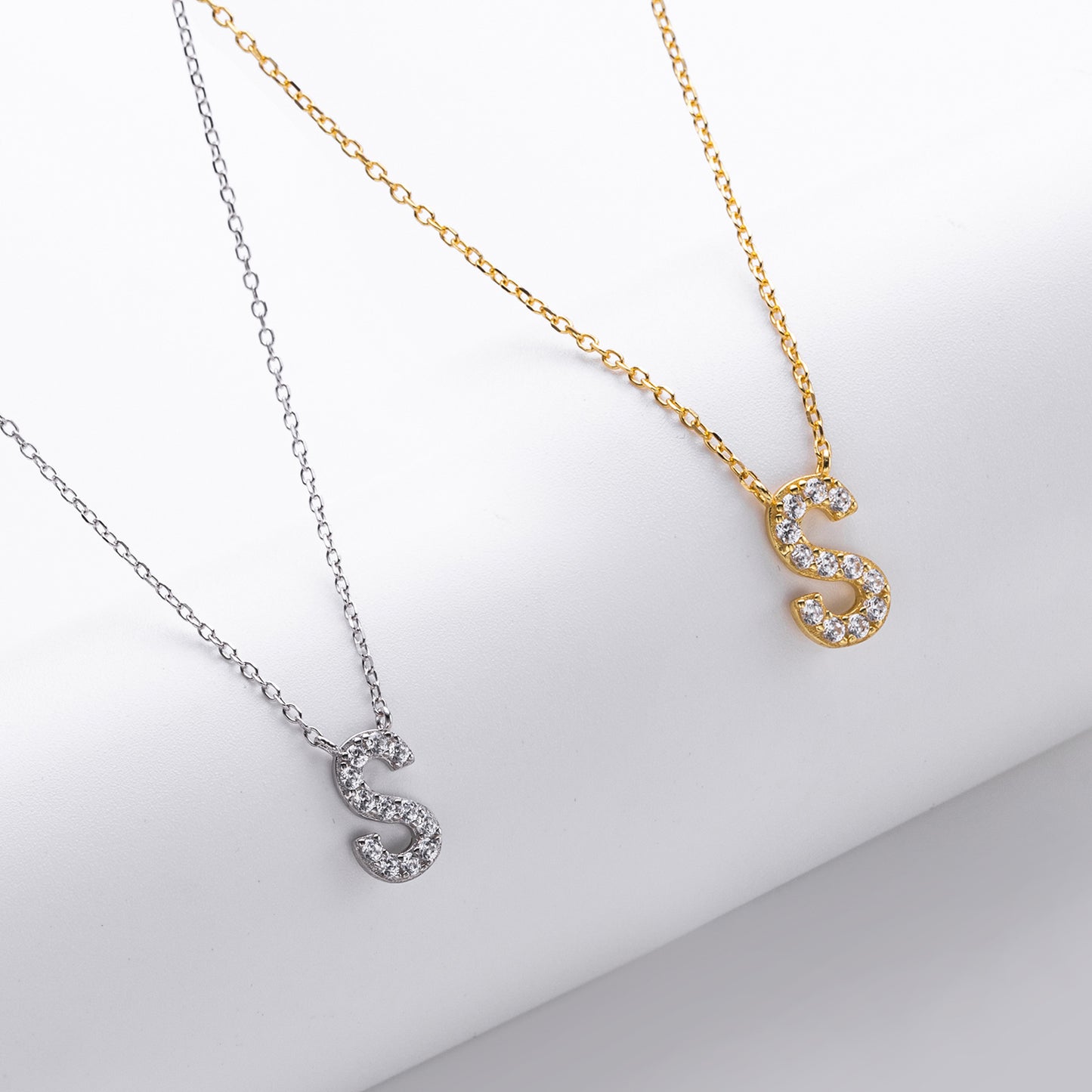 Initial Shine Pendant Necklace