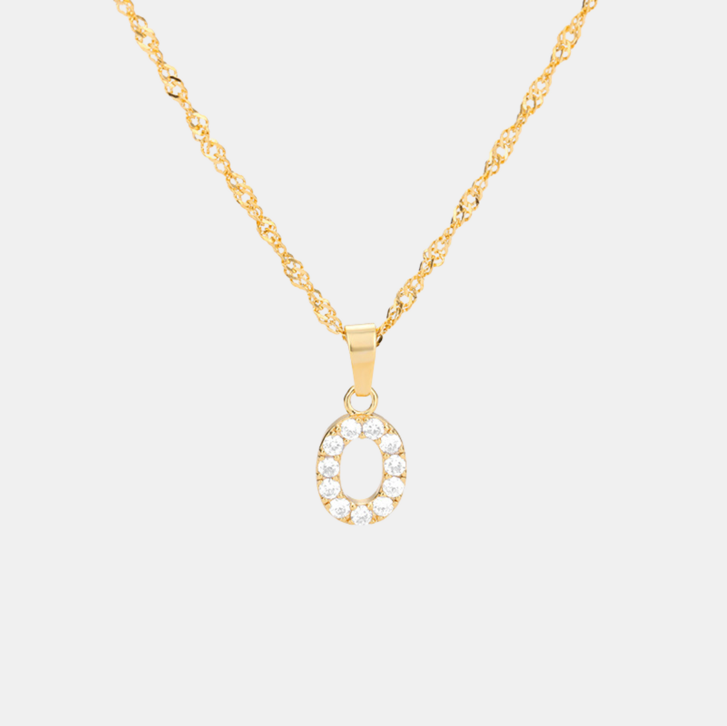 Shimmer Letter Charm Necklace