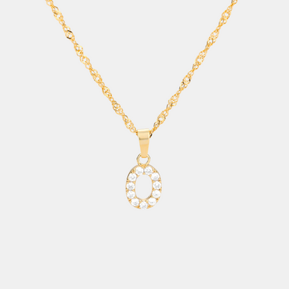 Shimmer Letter Charm Necklace