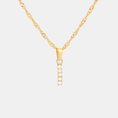 Shimmer Letter Charm Necklace