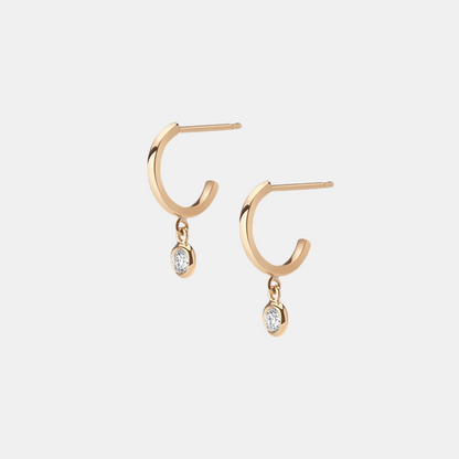 Swing Drop Huggie Earrings