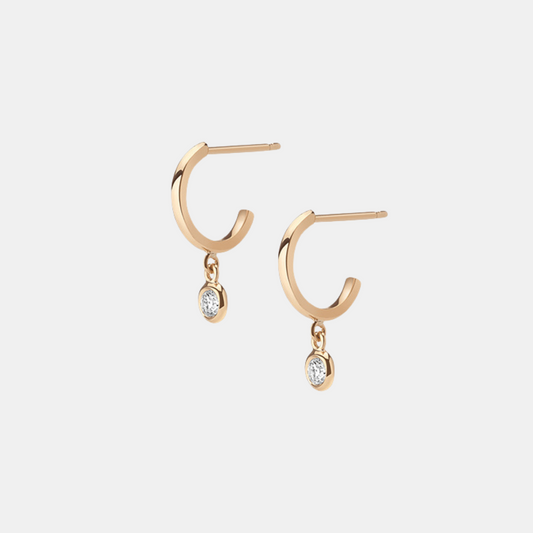 Swing Drop Huggie Earrings