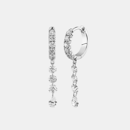 Teardrop Dangle Hoop Earrings