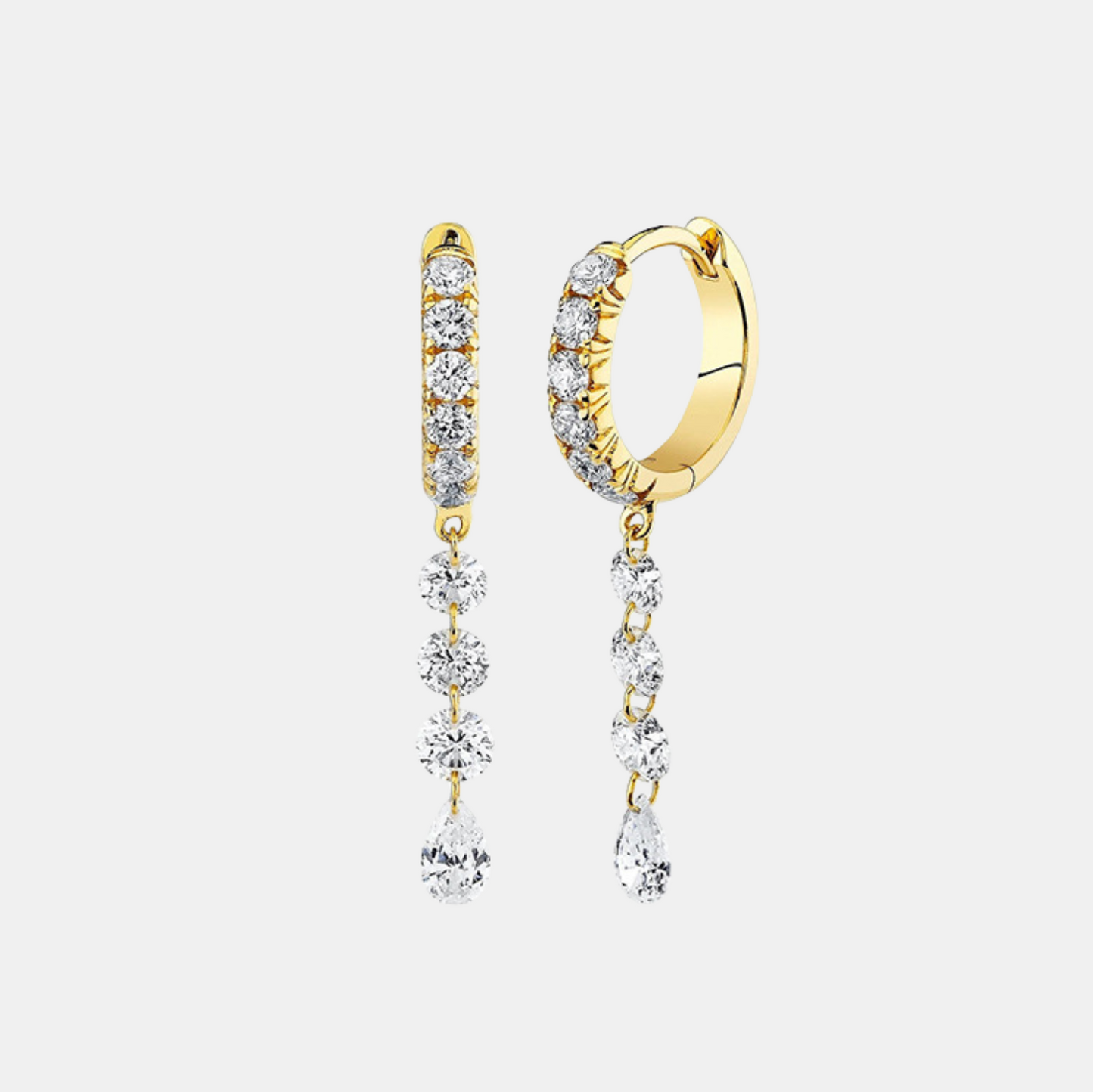 Teardrop Dangle Hoop Earrings