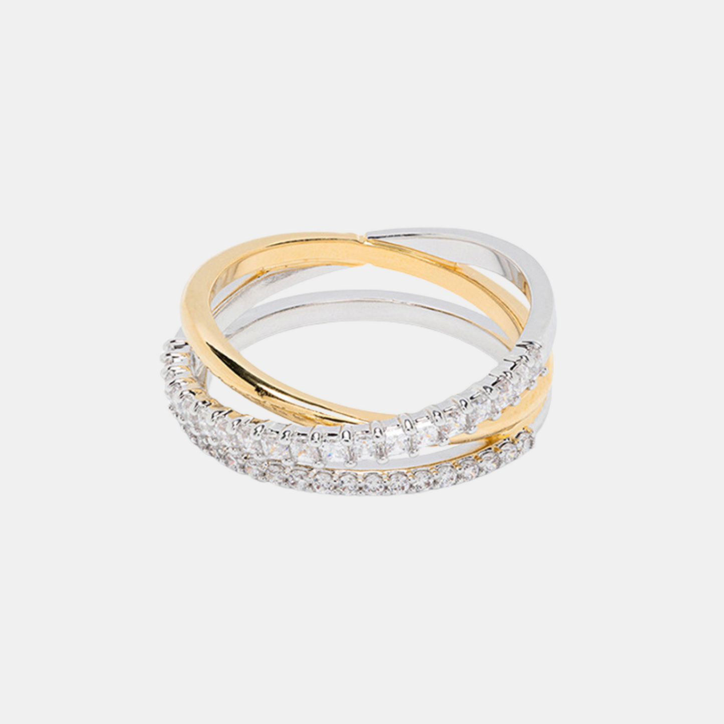 Triple Band Crossover Ring