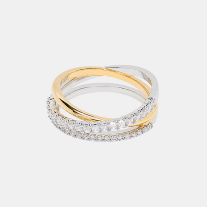 Triple Band Crossover Ring