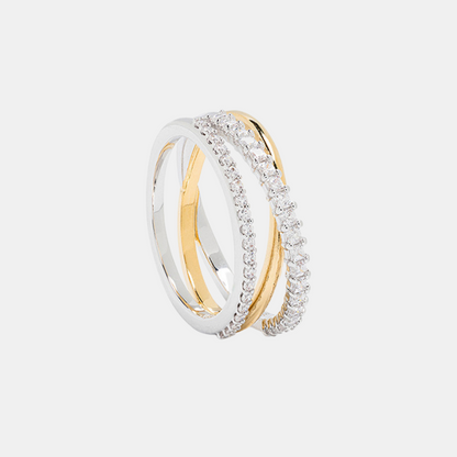 Triple Band Crossover Ring