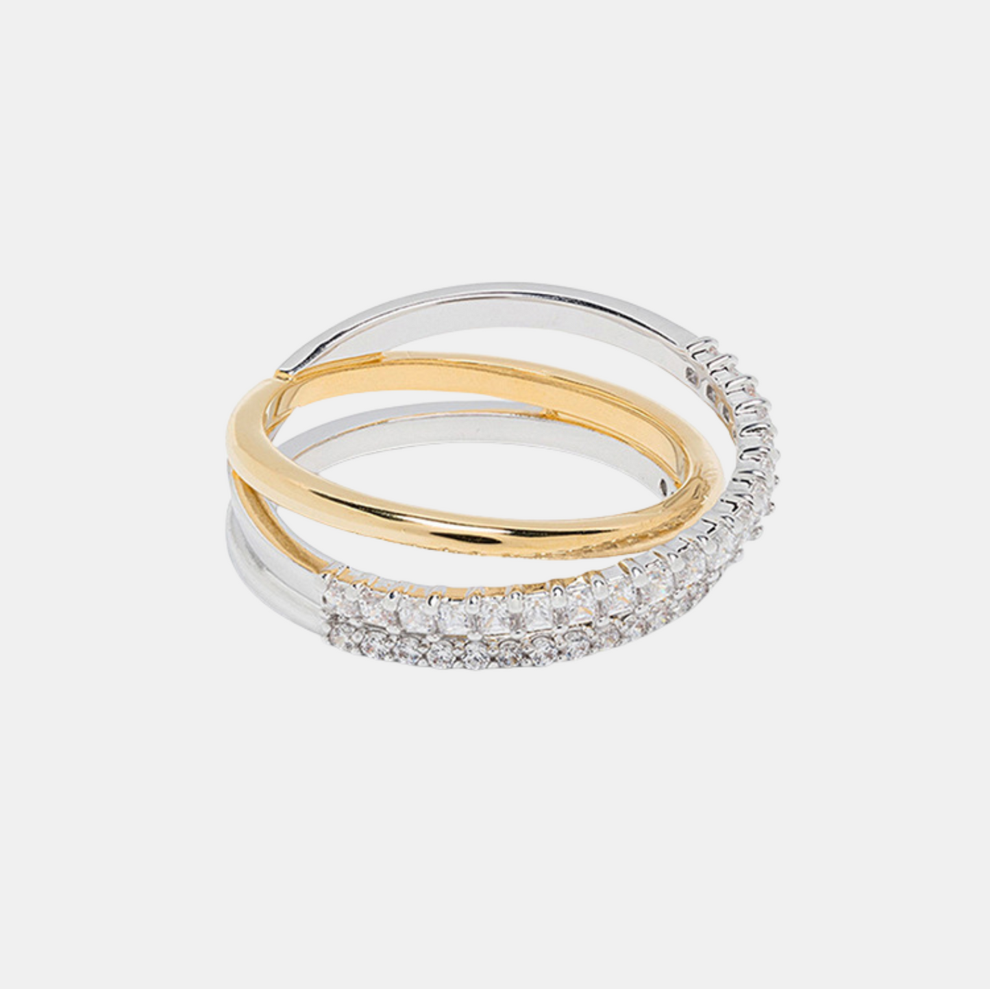 Triple Band Crossover Ring