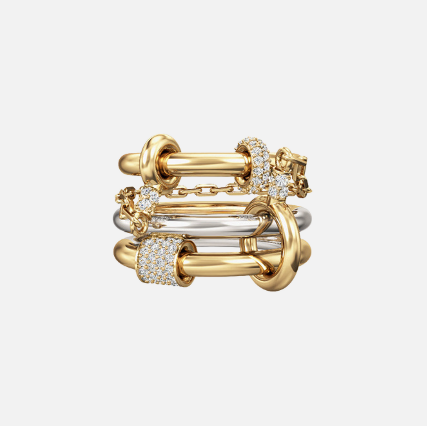 Two-Tone Chain Link Ring