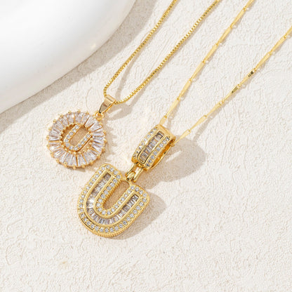 Twin Spark Initial Necklace Set