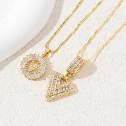 Twin Spark Initial Necklace Set