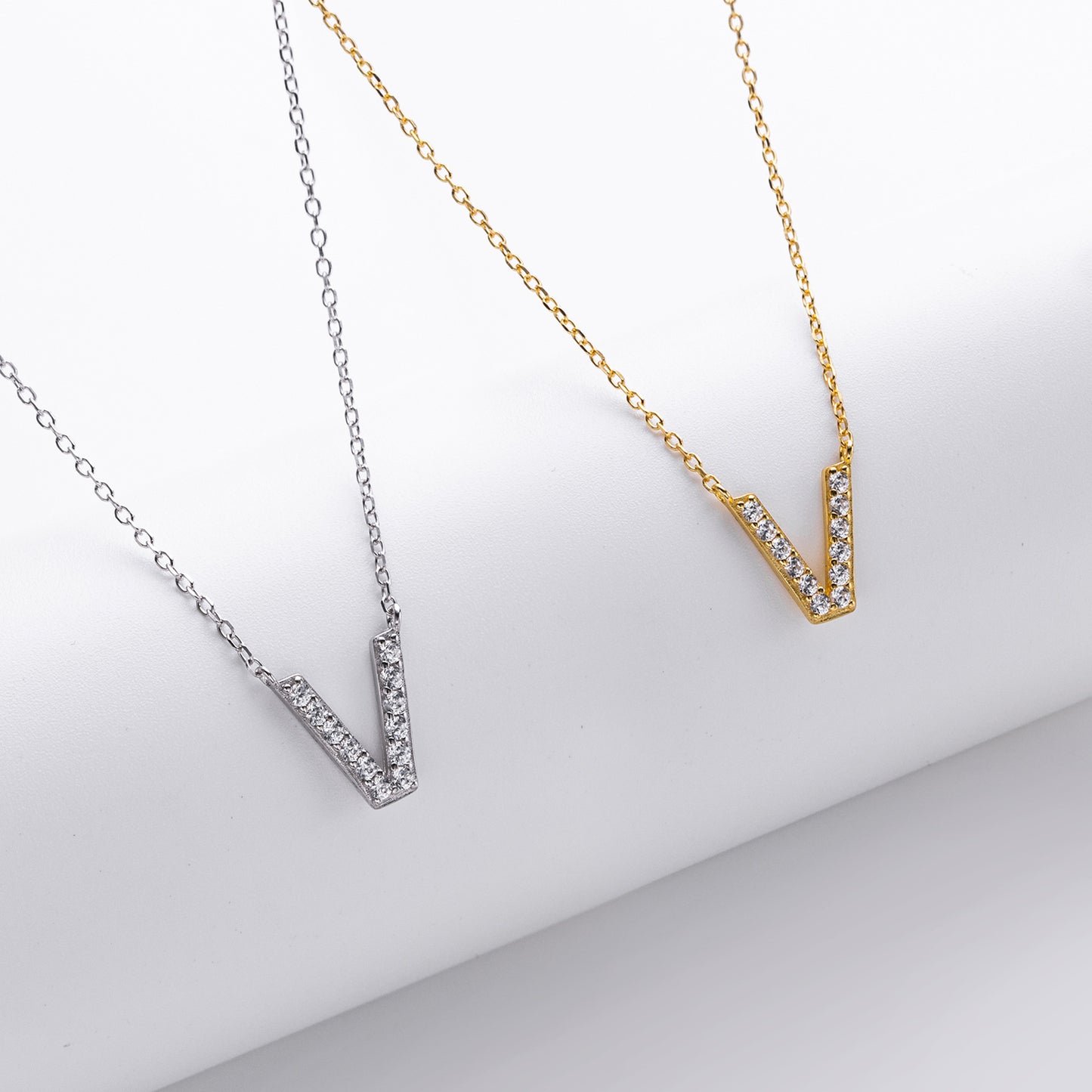 Initial Shine Pendant Necklace