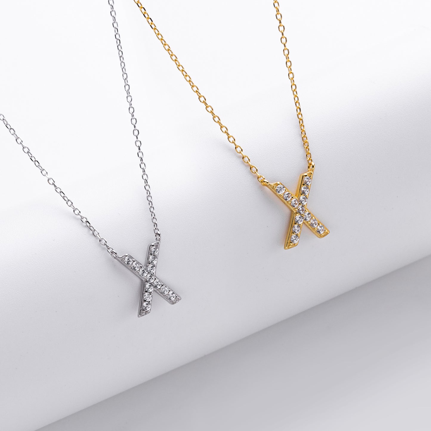 Initial Shine Pendant Necklace