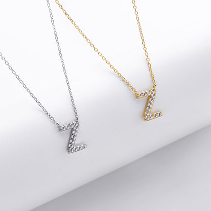 Initial Shine Pendant Necklace