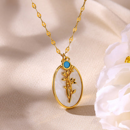 Birth Flower Pendant Necklace