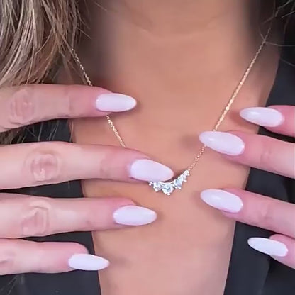 Micro Diamond Smile Necklace